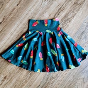 RESTOCKING Christmas Lights Skate Skirt Handmade